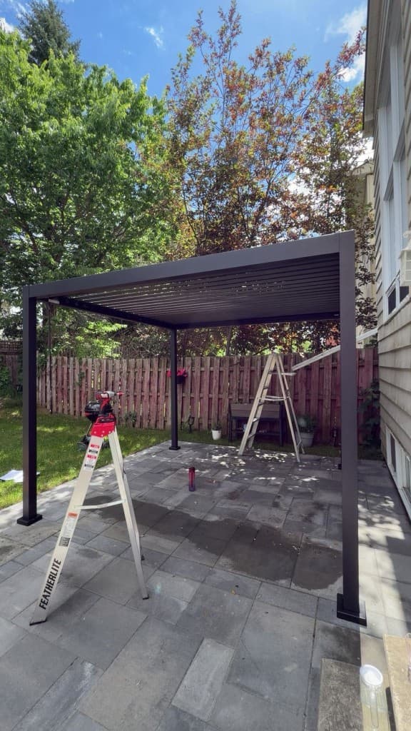 Louvered Pergola Install